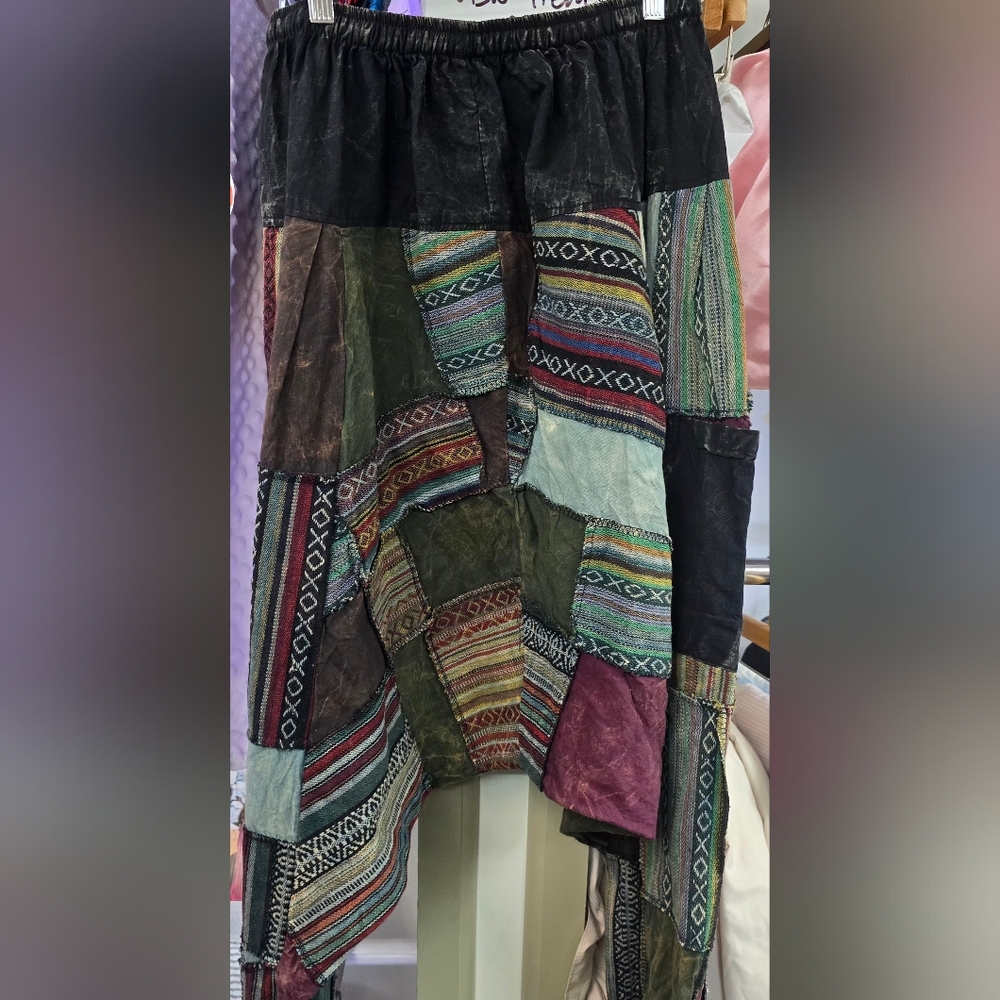 Kathmandu Patchwork Multicolor Pants Nwot - image 1